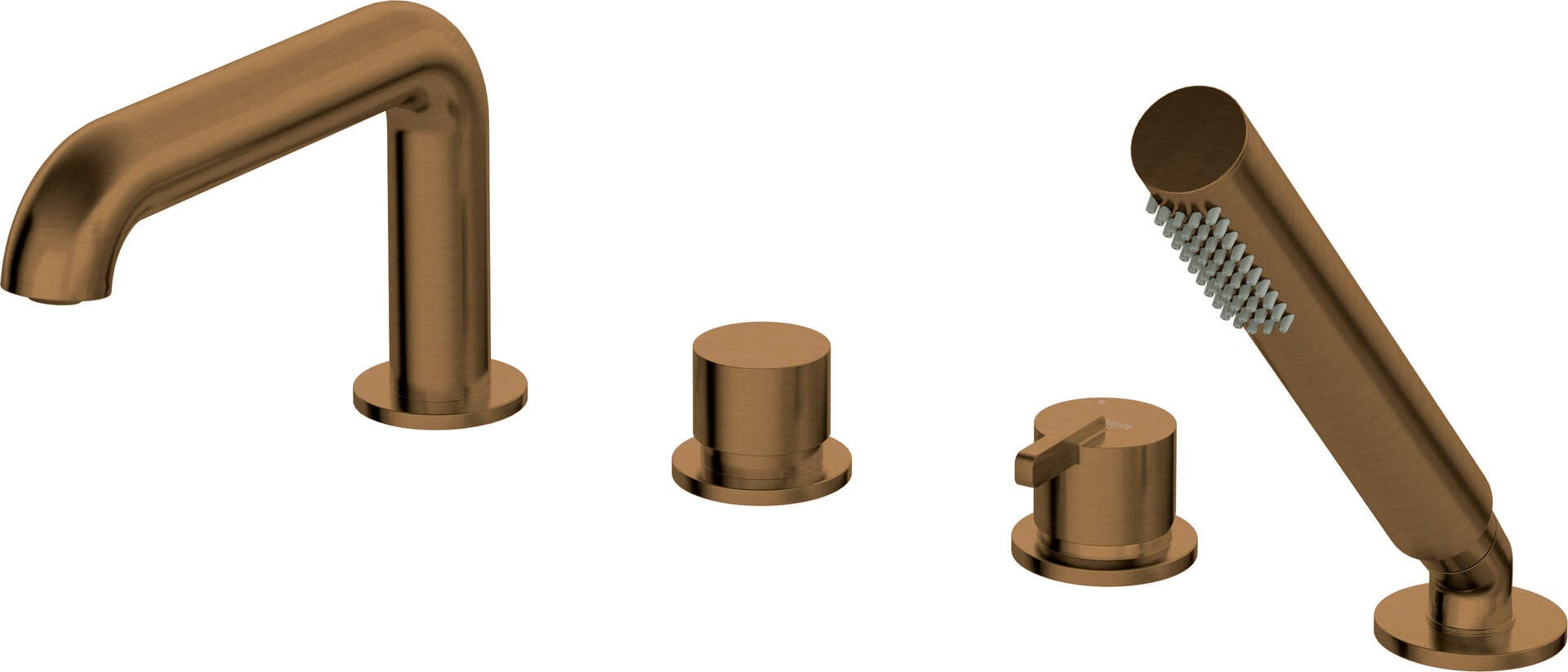 4-hole bathtub faucet with shower set