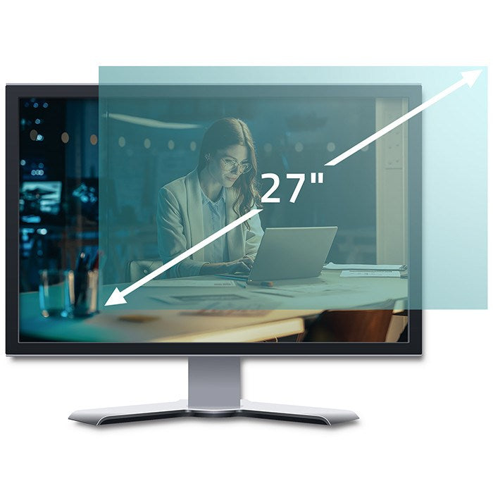 Qoltec 51049 Anti Blue Light Filter 27  | 16:9 | Eye protection | Anti Glare