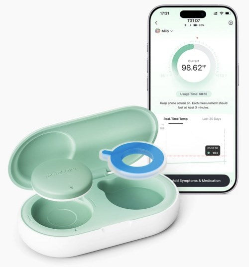 Momcozy TH003-GR70000B12101-A Smart Baby Thermometer, 20-45 °C, Bluetooth