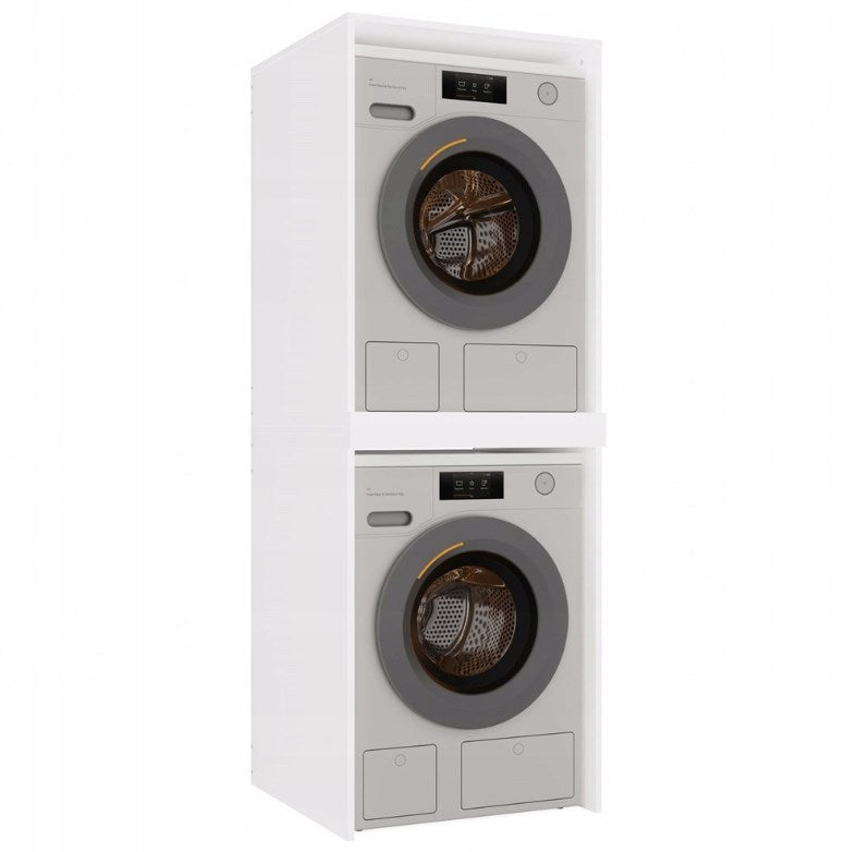 POLA TWIN Washing Machine and Dryer Cabinet - White - Model: TWIN