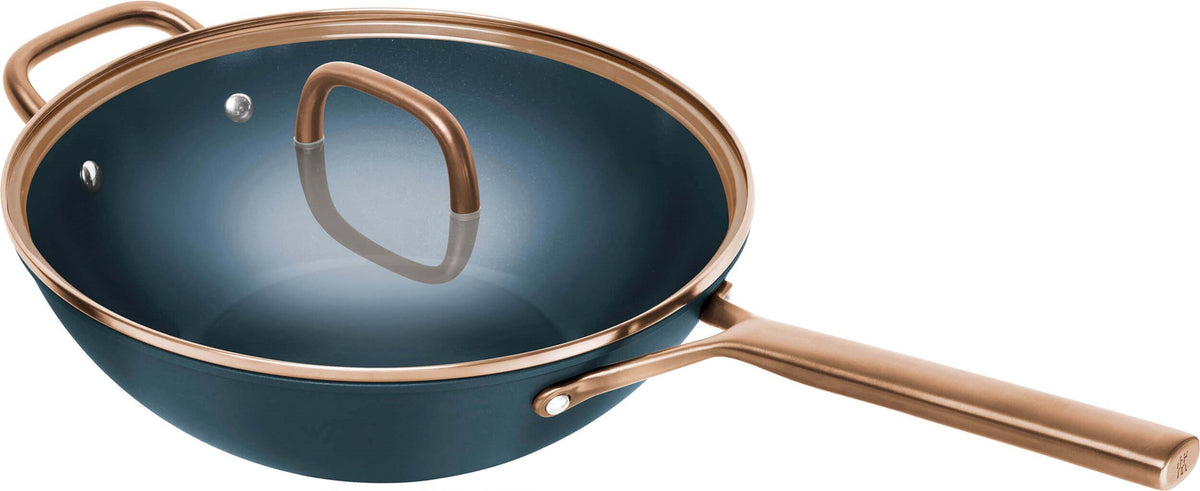 ZWILLING MILANO Wok z pokrywką 30 cm niebieski