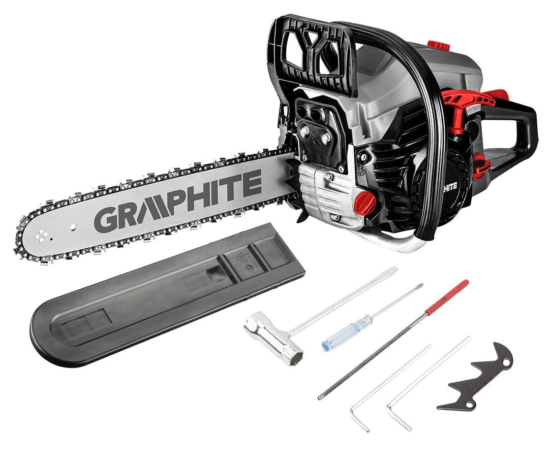 Graphite Petrol Chainsaw 2kW 16" Bar 2.7HP