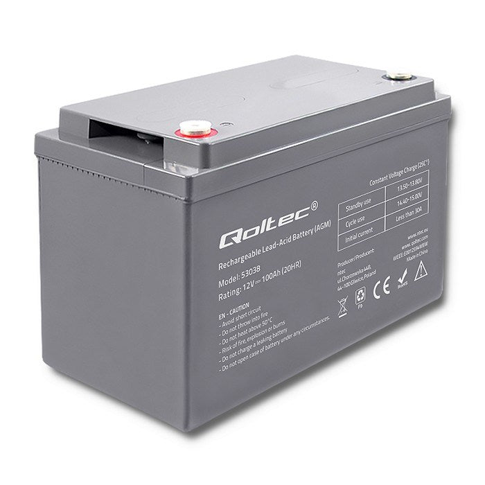 Qoltec Battery Lead-Acid 100 A 12 V 53038
