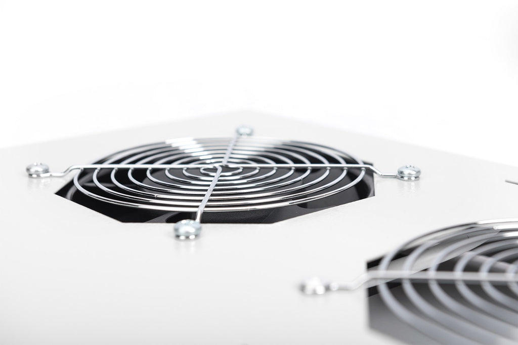 Digitus DN-19 FAN-2-N Rack Fan Insert with Thermostat - Light Grey, RAL 7035 - 48.3 cm (19")
