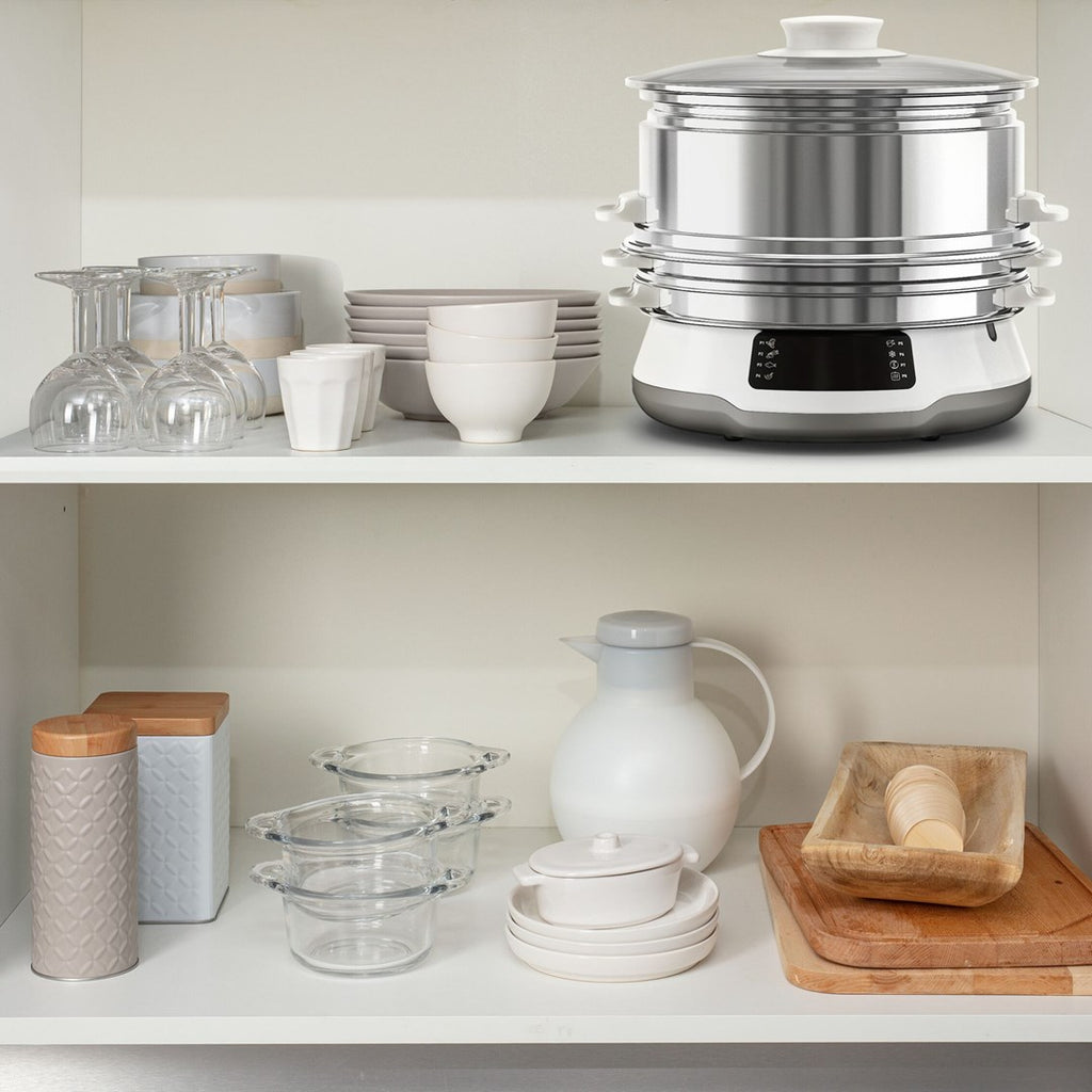 Tefal Convenient Series Deluxe VC502D steam cooker 3 basket(s) Countertop 900 W Stainless steel  White