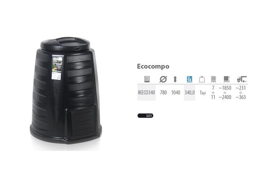 Prosperplast Composter 340 L Black | Garden Accessory