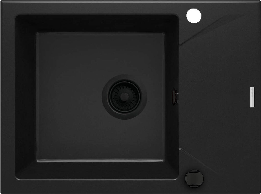 Deante Evora 1-Bowl Granite Sink 59x44 cm Matt Black