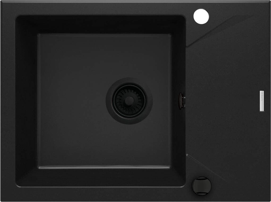 Deante Evora 1-Bowl Granite Sink 59x44 cm Matt Black