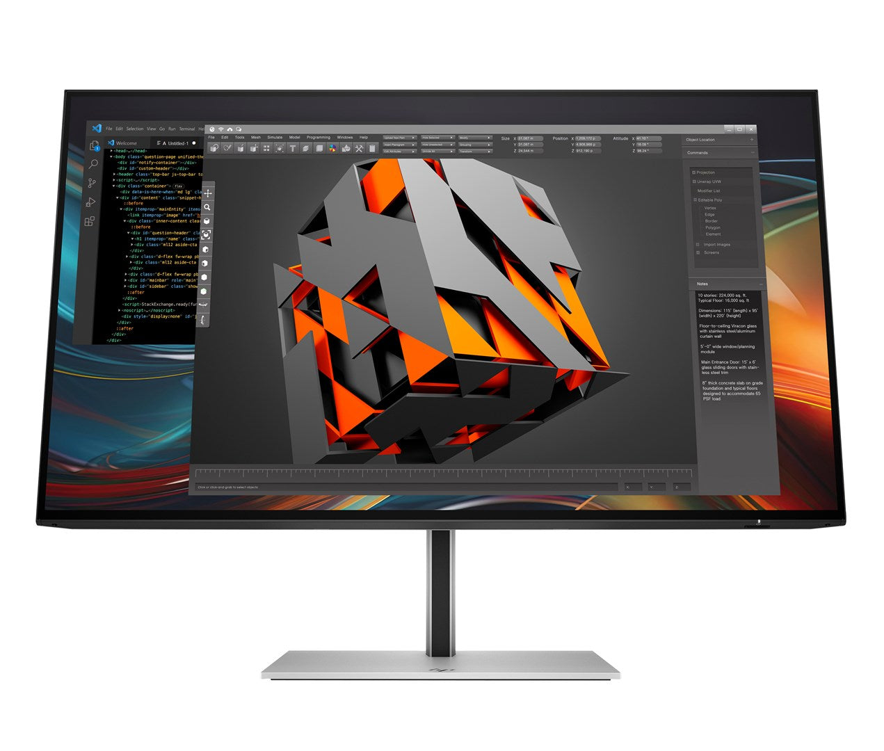 HP Series 7 Pro 23.8-inch FHD Monitor - 1920 x 1080 pixels - Black/Silver (8X530AA#ABB) 724pf