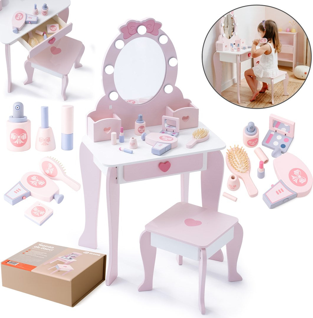 PROMIS Wooden Dressing Table with Lighting