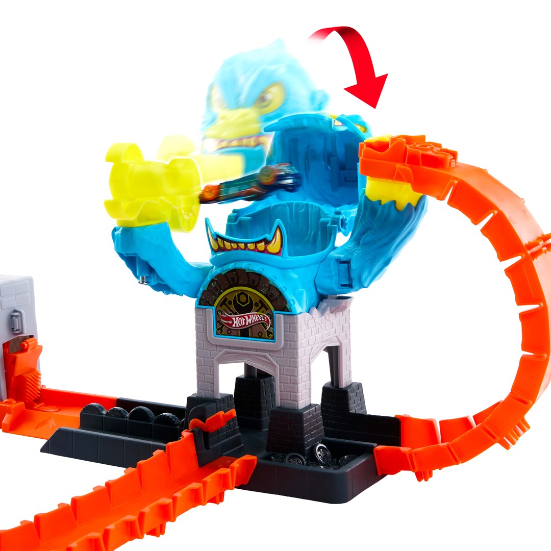 Hot Wheels City Gorilla Slam Attack Playset & Toy Car  Multiple Ways to Play  Speed Snap Track