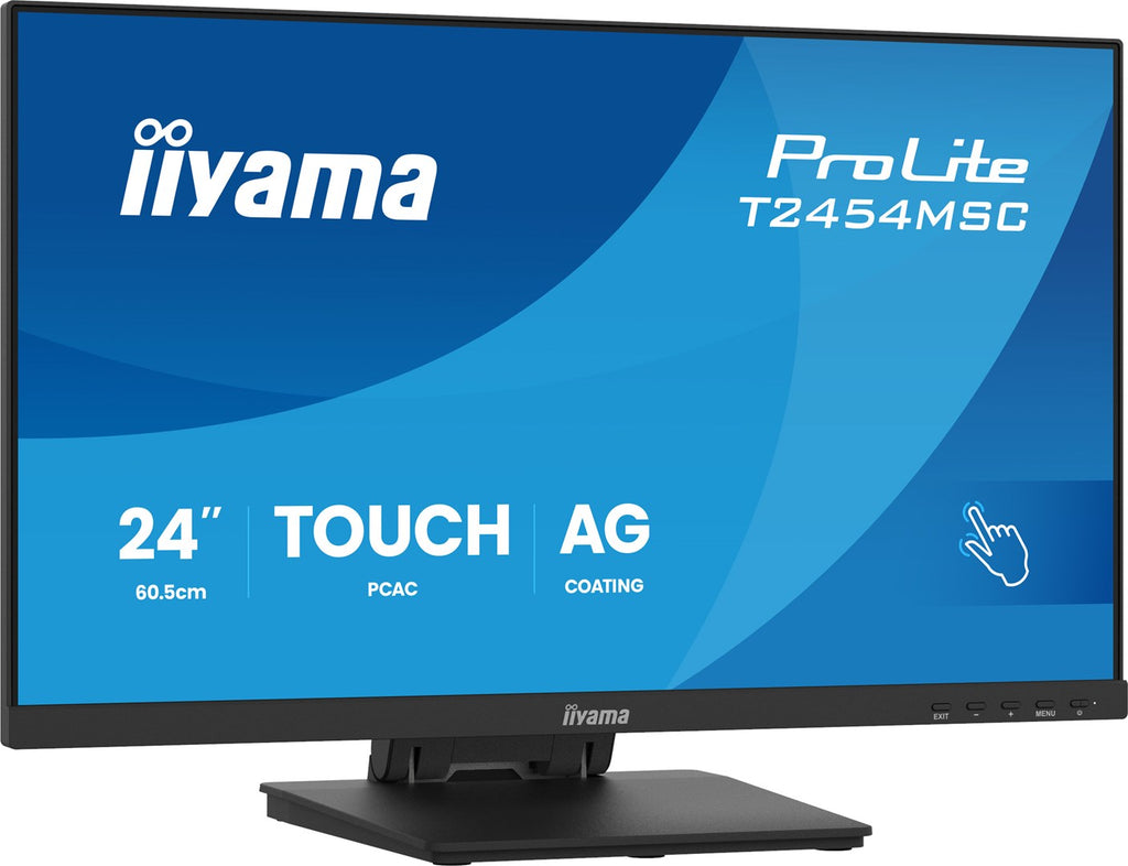 Iiyama TFT T2454MSC 60.5cm PCAP 24''/1920x1080/HDMI/DP/2xUSB/Touch [Energieklasse E] (T2454MSC-B3AG)