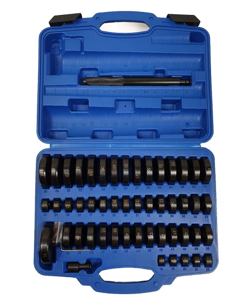 SILVER Adapter Set for Bearings, Sleeves and Pins 18-74 mm 52-teilig
