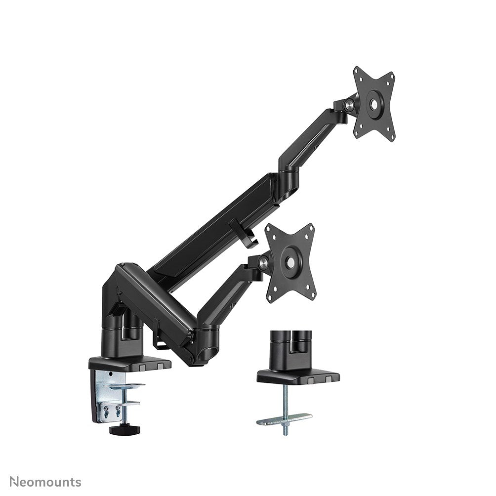 Neomounts DS70-810BL2 Dual Monitor Desk Mount - 17" to 32" - Black - Tiltable, Swivel, Height Adjustable