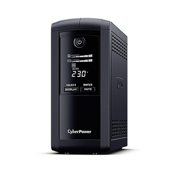 CyberPower Value Pro VP1000EILCD - UPS - 1000 VA - 550 Watt - Black (VP1000EILCD) 1-phase RS-232