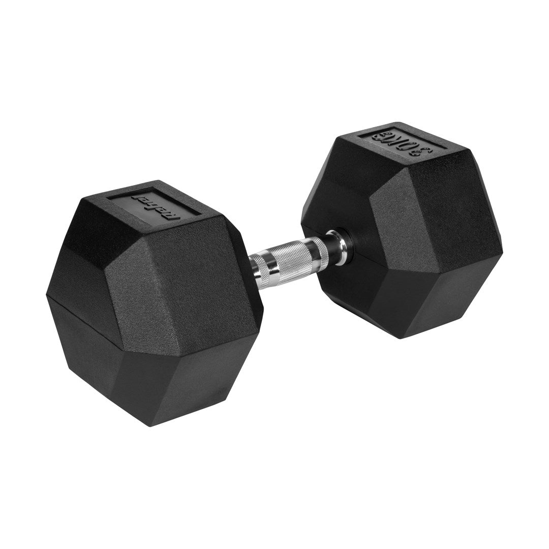 Rebel Dumbbell 30 kg Rubberized Cast Iron Hexagonal RBA-2325-30