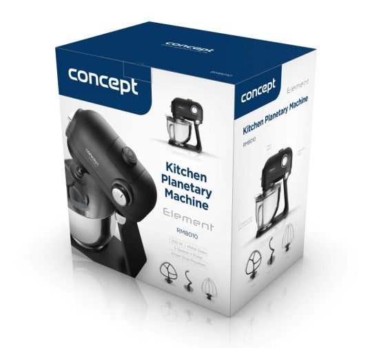 CONCEPT RM8010 Planetary Kitchen Machine 1200 W Black/Silver