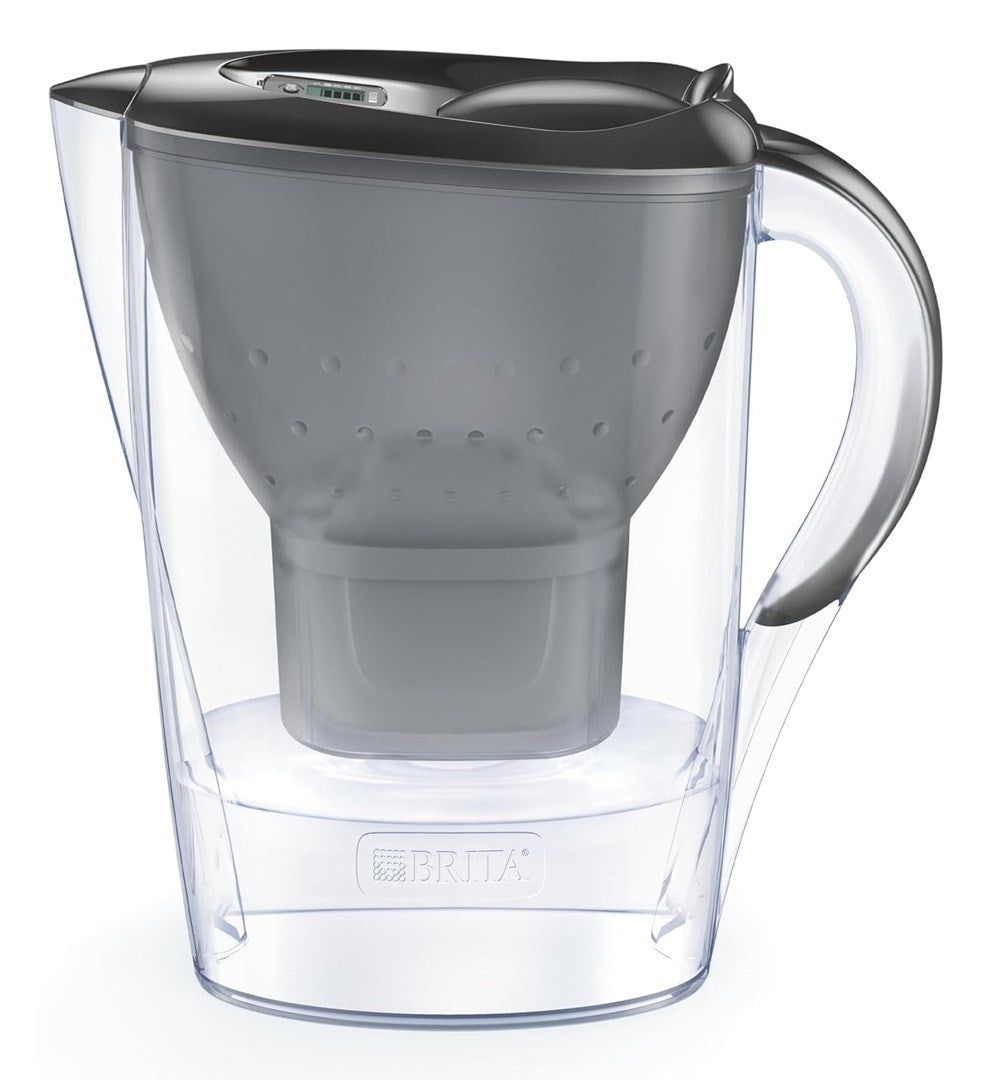 BRITA Marella + 3 Maxtra Pro Water Filter Pitcher 2.4 L Transparent, Grey | Model 33968
