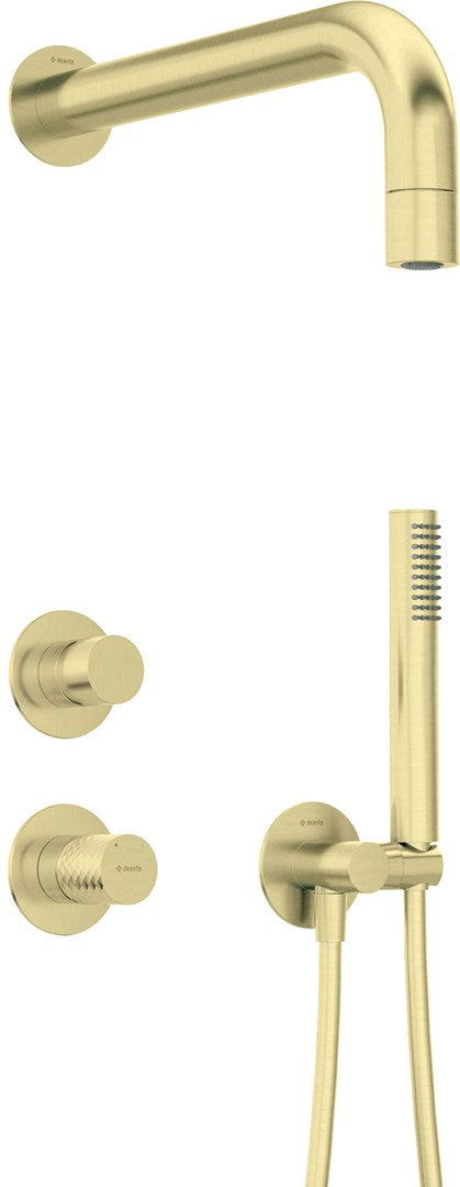 Shower set with overhead shower head