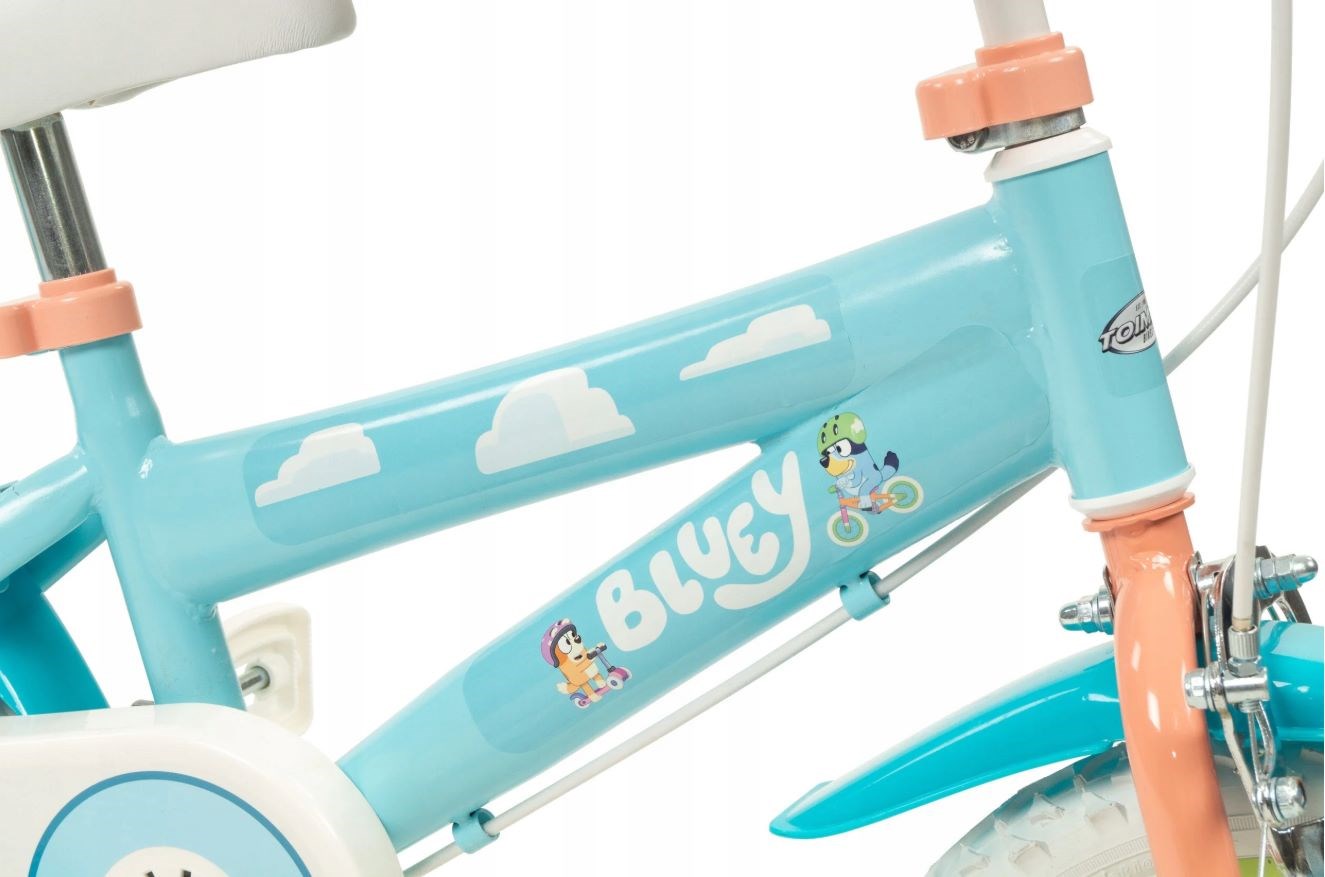 TOIMSA Children's Bicycle 12" Bluey Blue and Lime for Ages 3-5