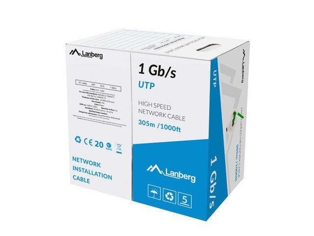 Lanberg UTP Cable 1GB/s 305 m CCA Green LCU6-10CC-0305-G