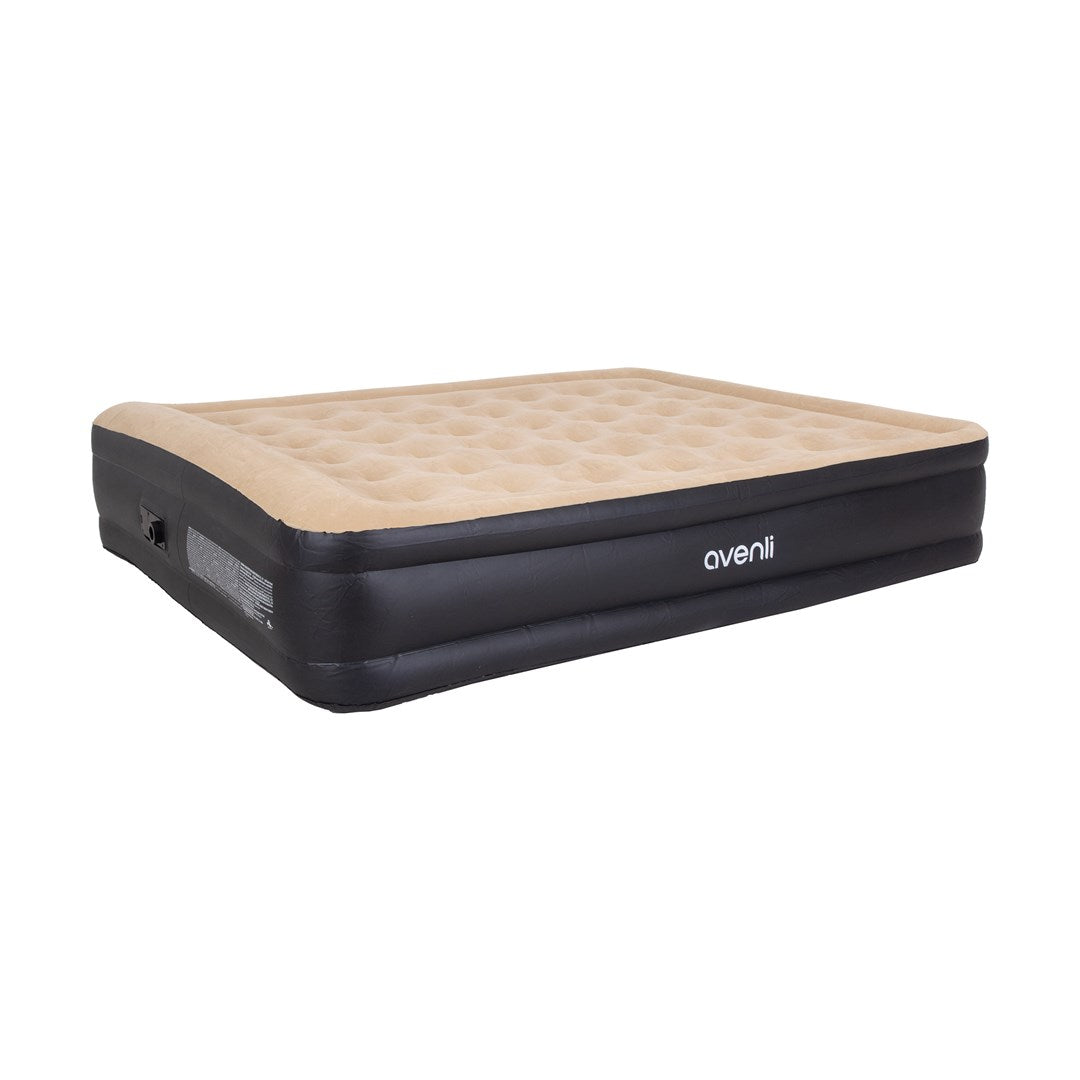 Avenli High Inflatable Mattress with Built-in Pump 203x157x47 mm 24042EU