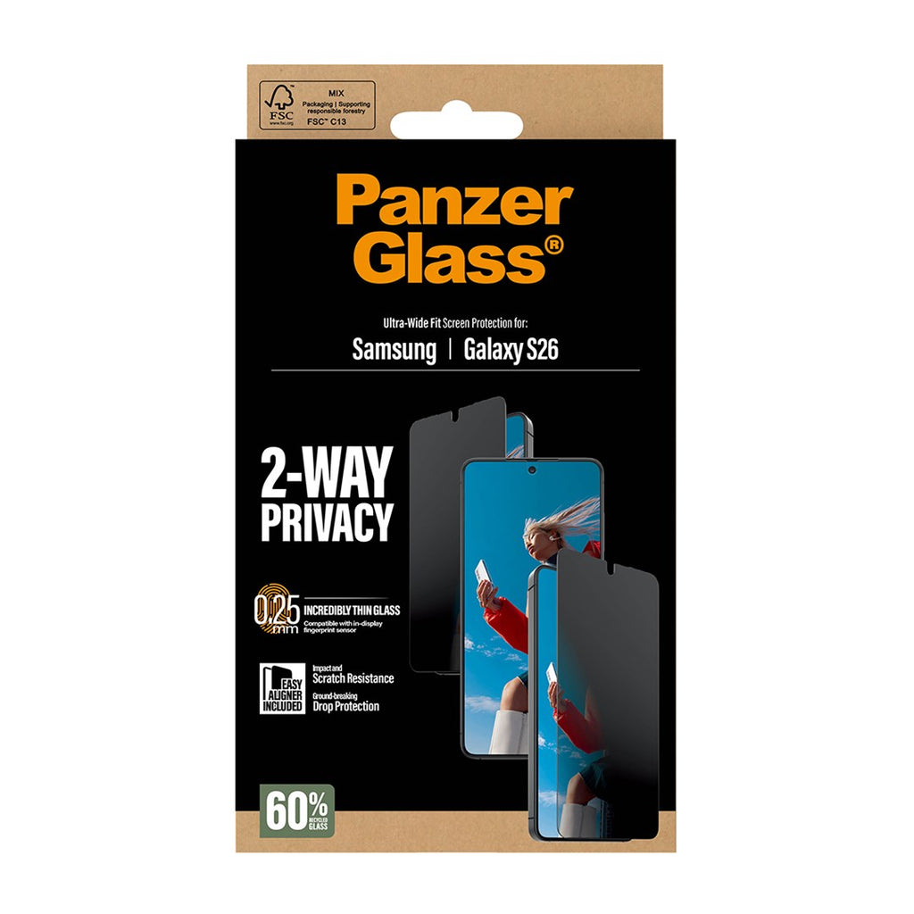 PanzerGlass 2-Way Privacy Screen Protector for Samsung Galaxy S26