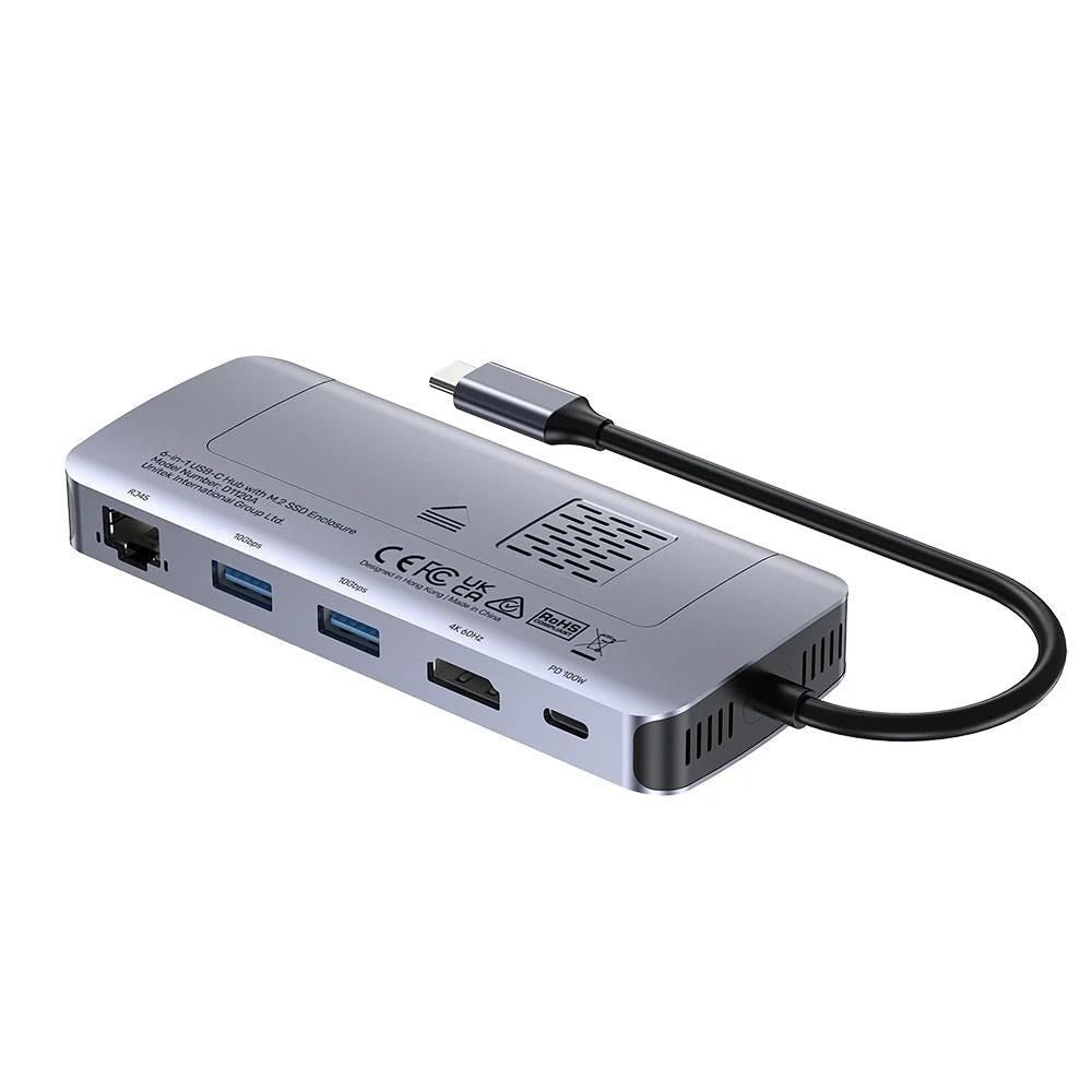 UNITEK ACTIVE HUB USB-C 10Gbps M.2 HDMI PD 100W