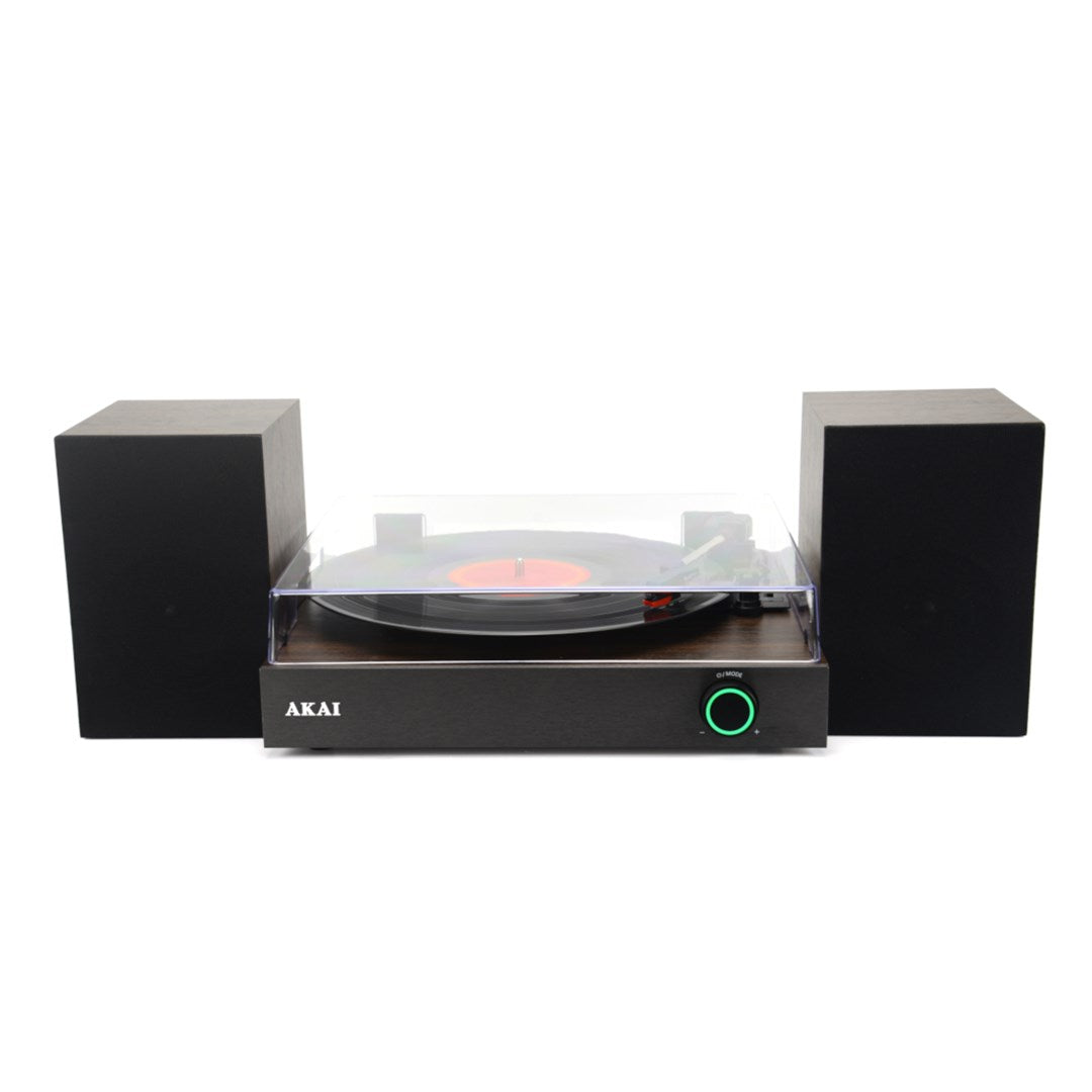 AKAI ATT-200SP Stereo Turntable with External Speakers Black, Wood