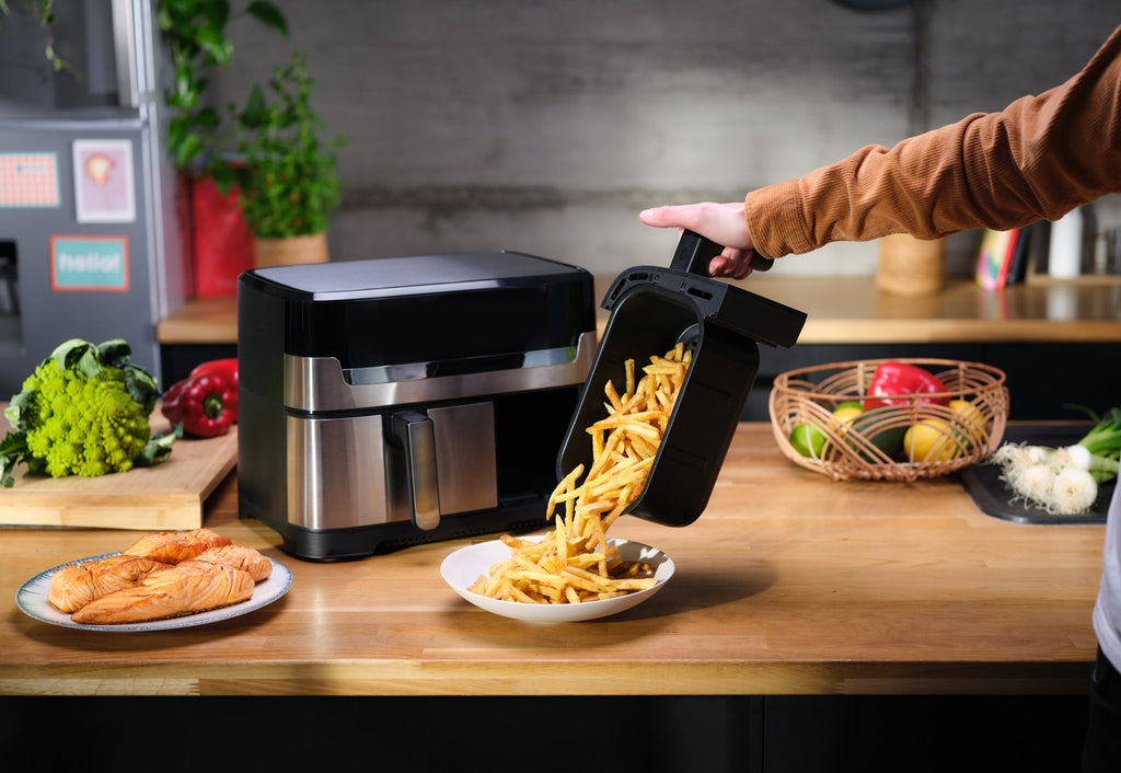 Tefal Dual Easy Fry & Grill EY905D Hot Air Fryer 8.3 L 2700 W Stainless Steel