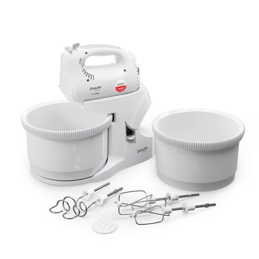 SMAPP Hand Mixer 580 W with 2 Bowls 451.66 White