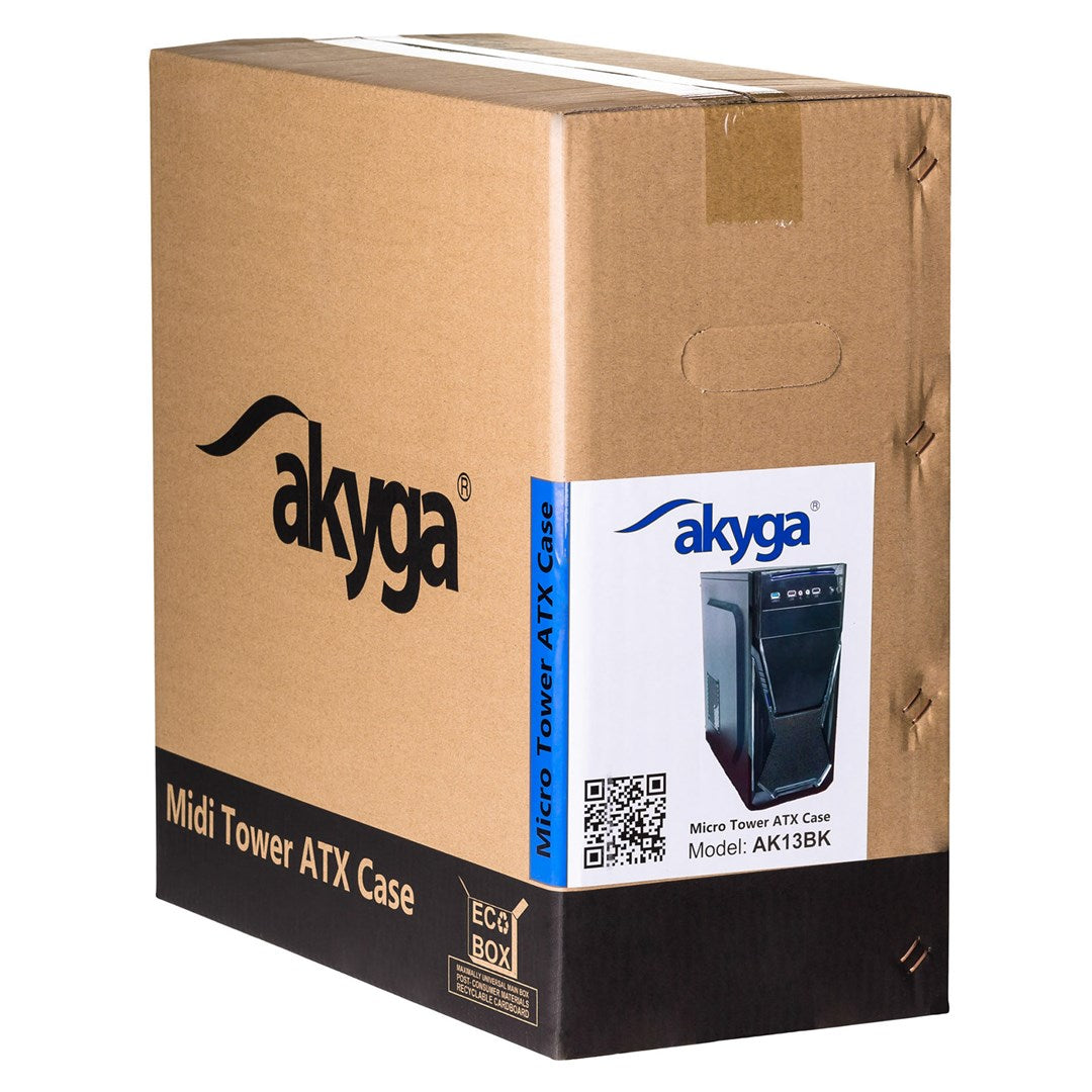 Akyga AK13BK Micro Tower Black - Compact Computer Case