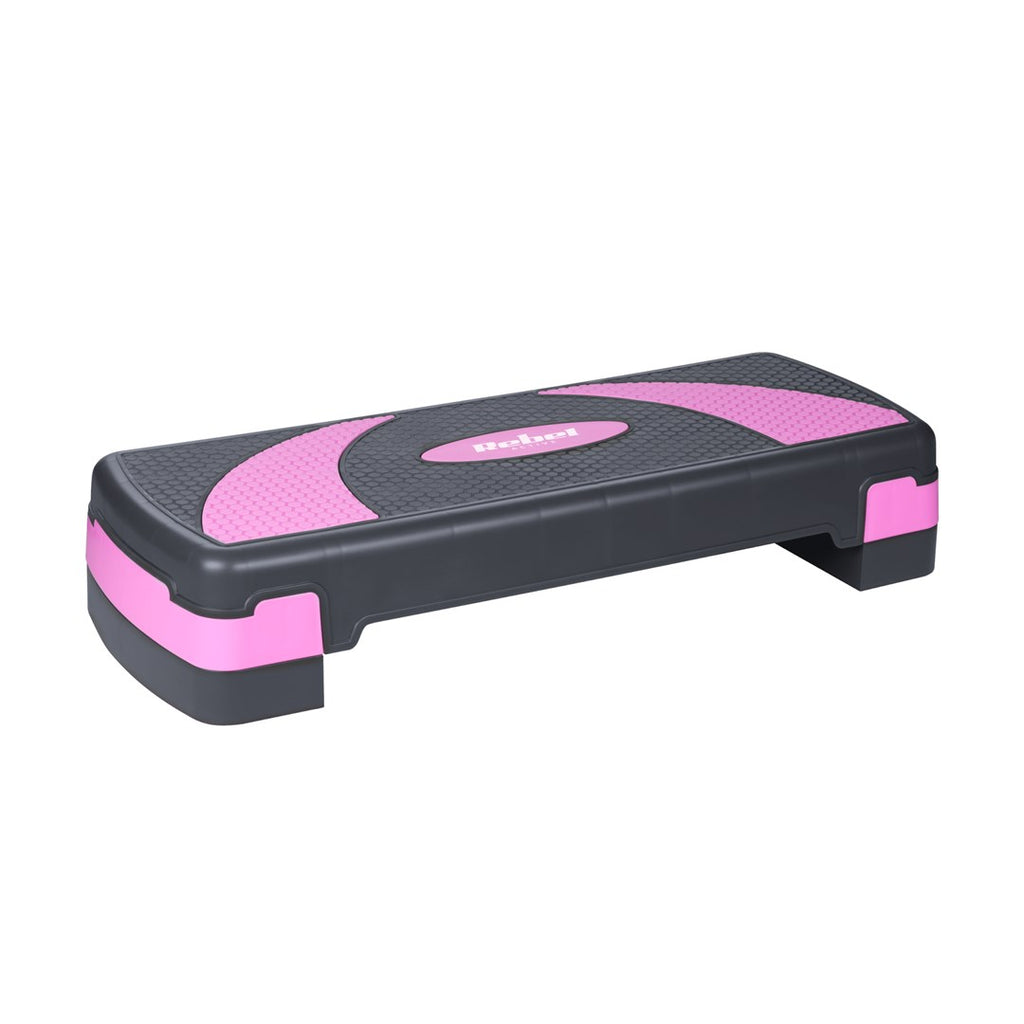 REBEL ACTIVE Step for Aerobics and Fitness Exercises 3 Levels Gray-Purple