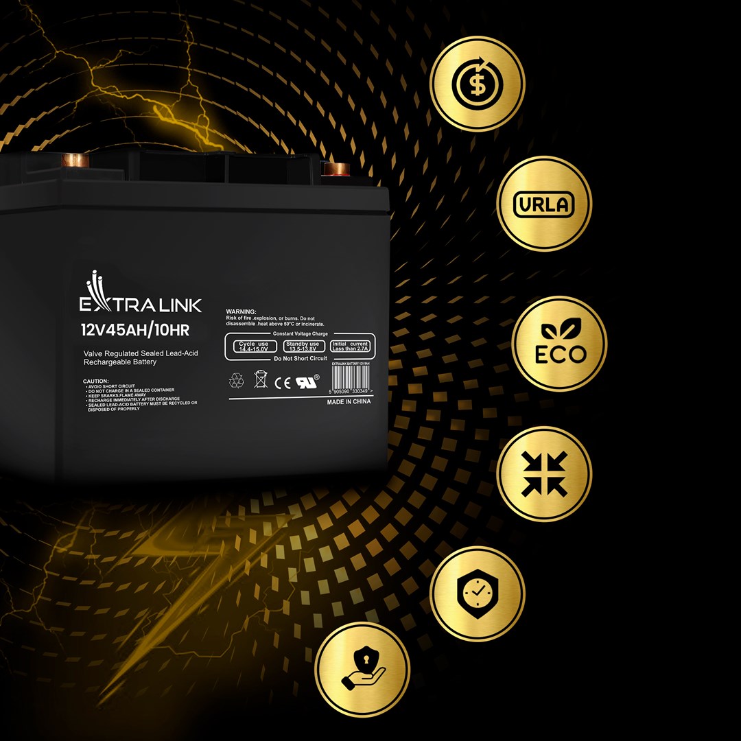 Extralink AGM Battery 12V 45Ah Maintenance-Free Model EX.18990