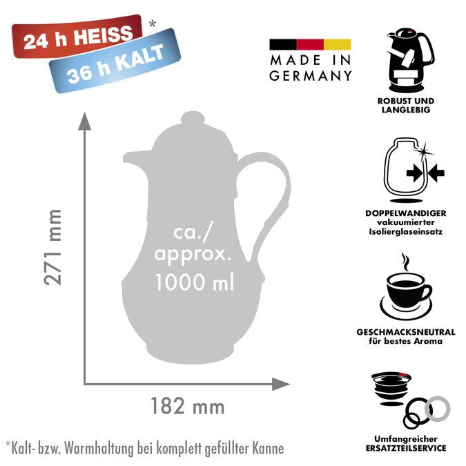ROTPUNKT Thermos jug  1.0 l  ivory (ecru)