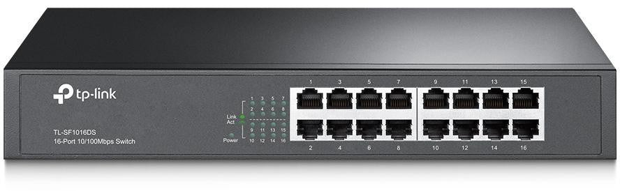 TP-Link TL-SF1016DS Network Switch Unmanaged Fast Ethernet Black | Model TL-SF1016DS