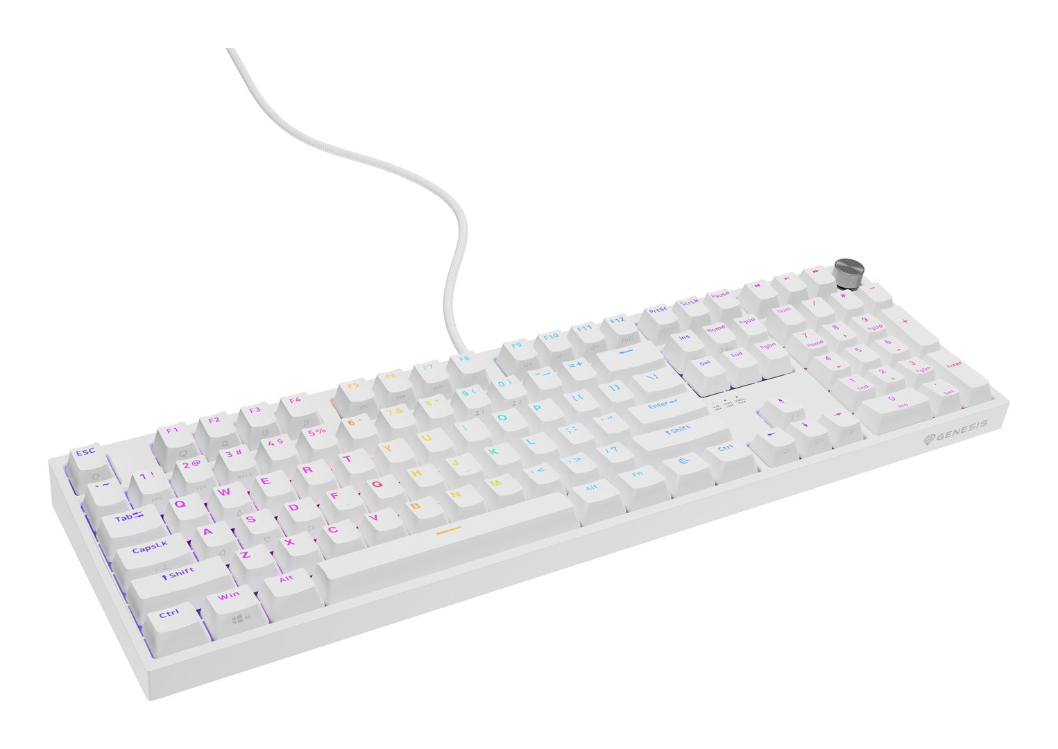 GENESIS Thor 404 Gaming Keyboard USB QWERTY White NKG-2300