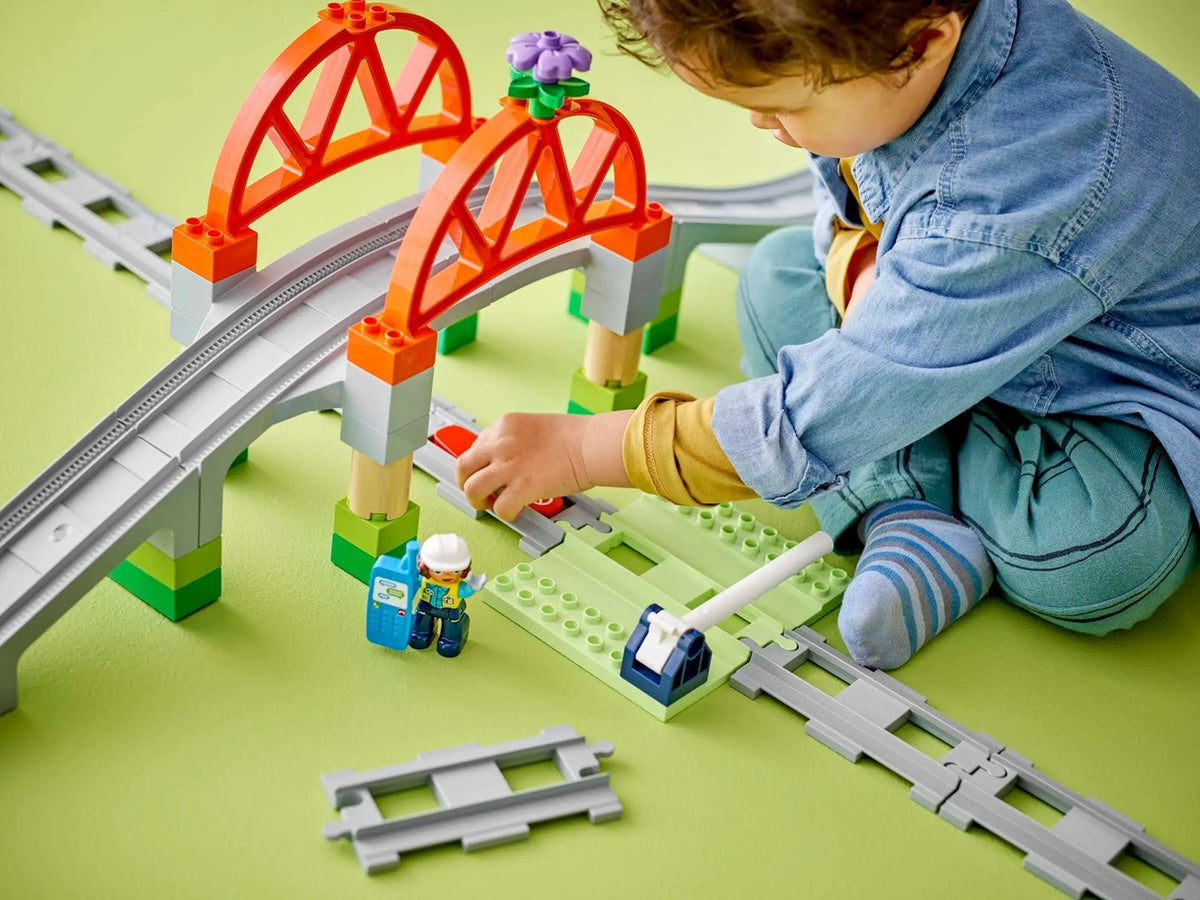 LEGO DUPLO TOWN Train Bridge and Railway Tracks Expansion Set 10426
