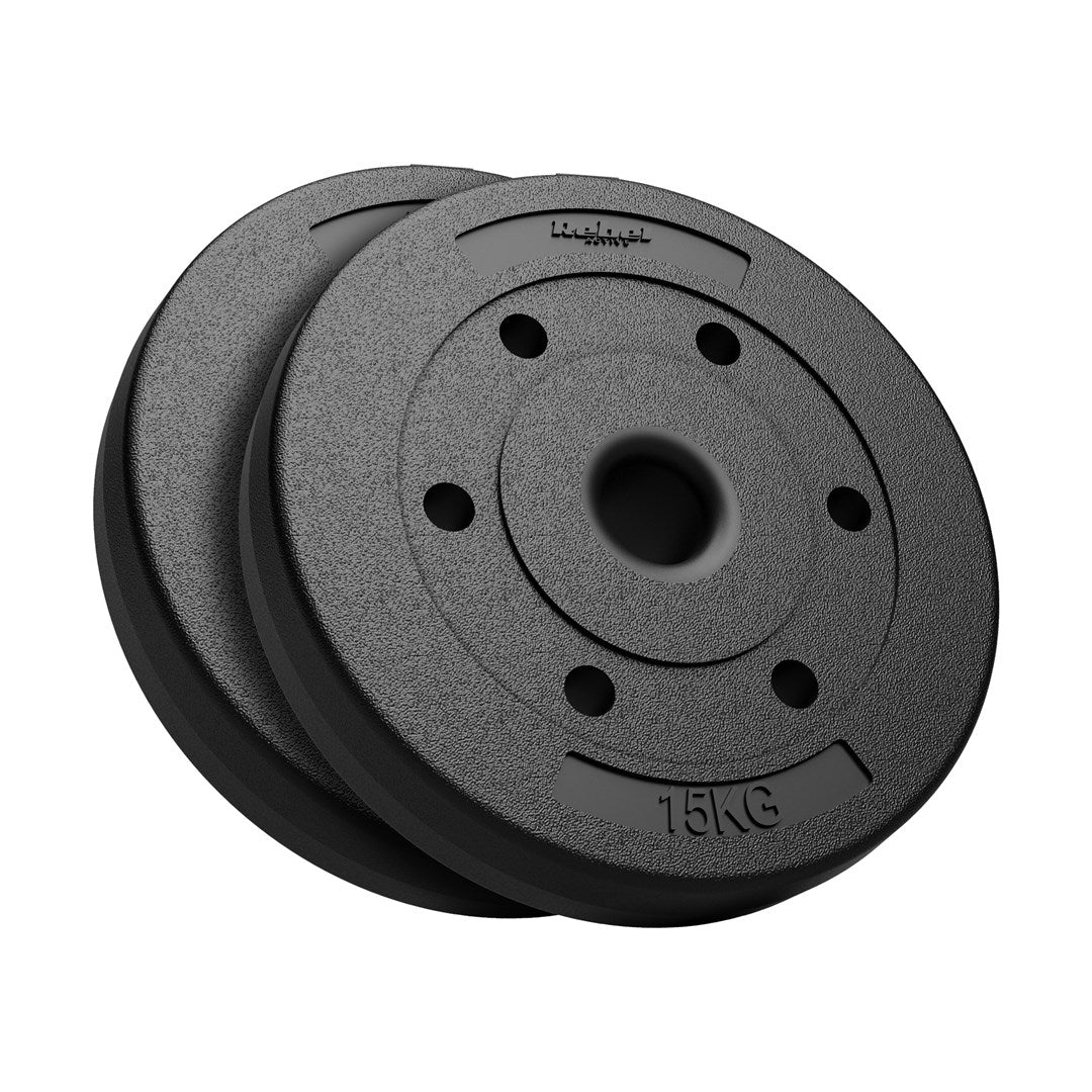 Bituminous Weight Set 2x15kg  51mm Hole - for Olympic Bars  REBEL ACTIVE