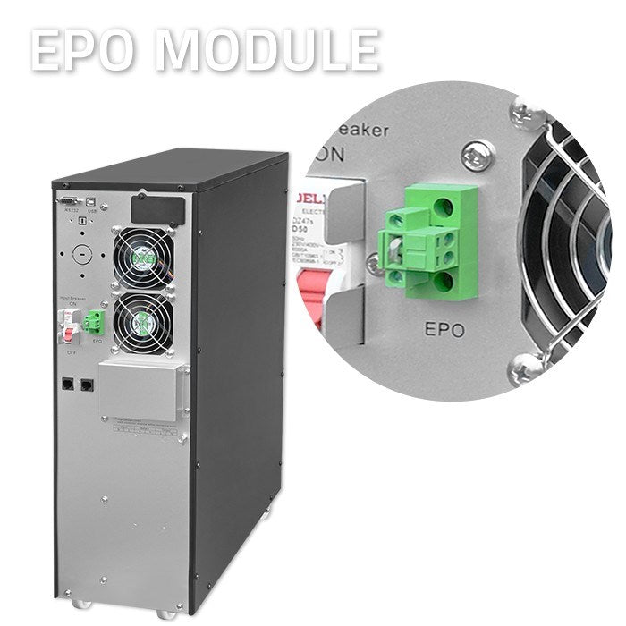 Qoltec Uninterruptible Power Supply (UPS) 6kVA 6000W Power Factor 1.0 LCD EPO USB Online