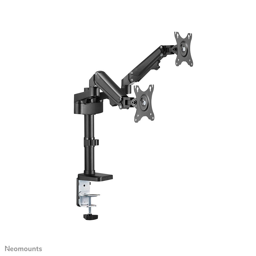 Neomounts DS70-750BL2 - Mounting Kit for 2 LCD Displays - Adjustable Dual Arm - Black - 17"-27" Screen Size