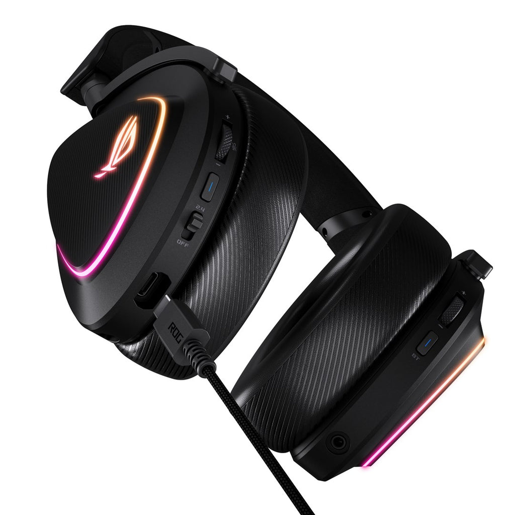 ASUS ROG Delta II - Gaming Headset - Over-ear - Wireless - Bluetooth/ 2.4 GHz - Black 90YH03W0-BHUA00