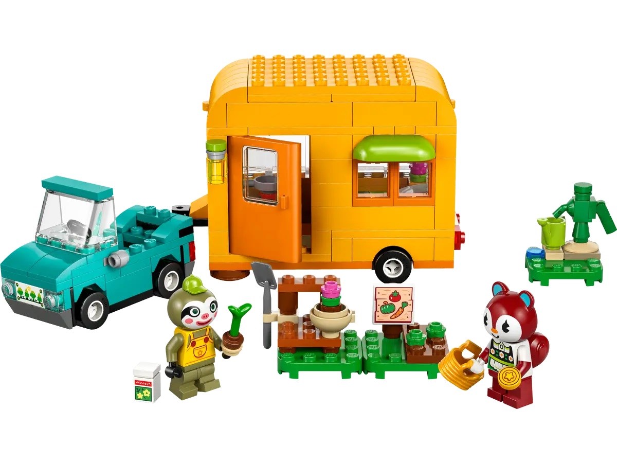 LEGO Animal Crossing Gerd's Caravan & Nursery Building Set with 2 Minifigures (77054)