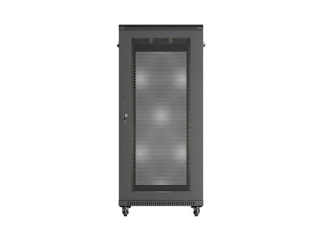 Lanberg Floor Standing Rack Cabinet 27U Black FF01-6027-23B - 800 kg Capacity, Perforated Door, Key Lock