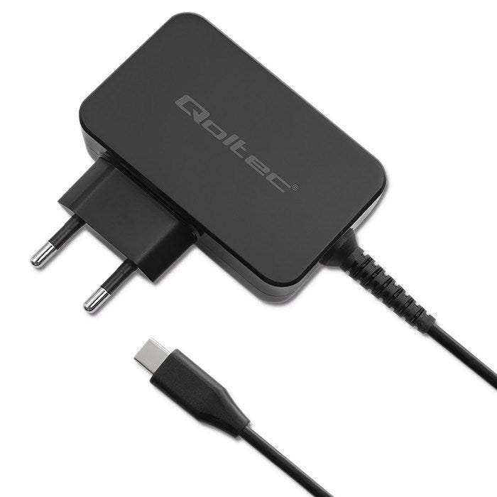 Qoltec 52386 GaN POWER PRO charger 1xUSB-C 65W 5-20V 3-3.25A Black