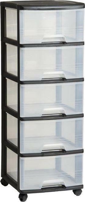 CURVER Bookcase on Wheels 5x20L Model: 214752 House and Garden