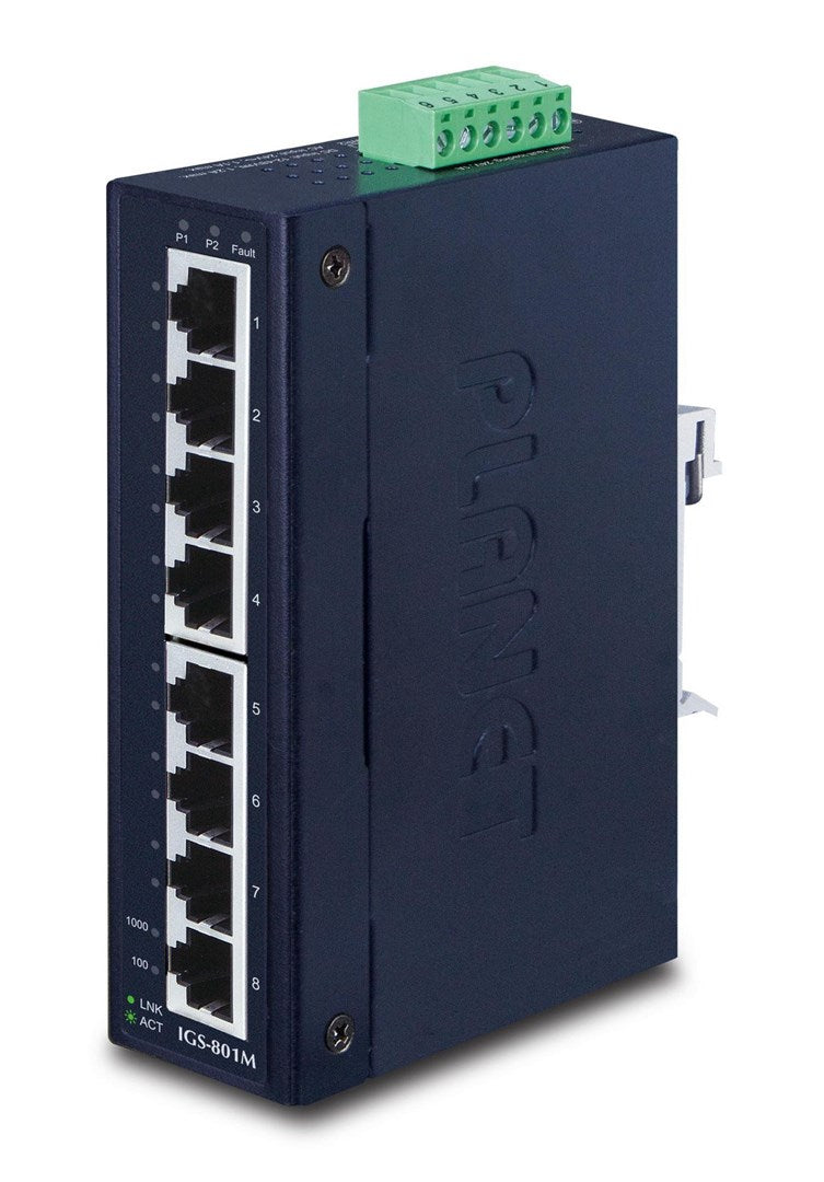 PLANET IGS-801 M Managed Switch 8 x 10/100/1000 DIN Rail Mountable