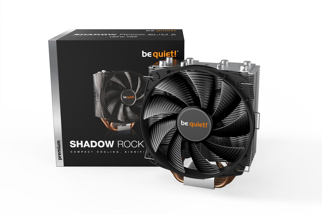 be quiet! Shadow Rock Slim 2 - CPU Air Cooler - 160W TDP - Compatible with LGA1155, AM3+, LGA1150, LGA1151, LGA2011-3, AM4, LGA2066, LGA1200,