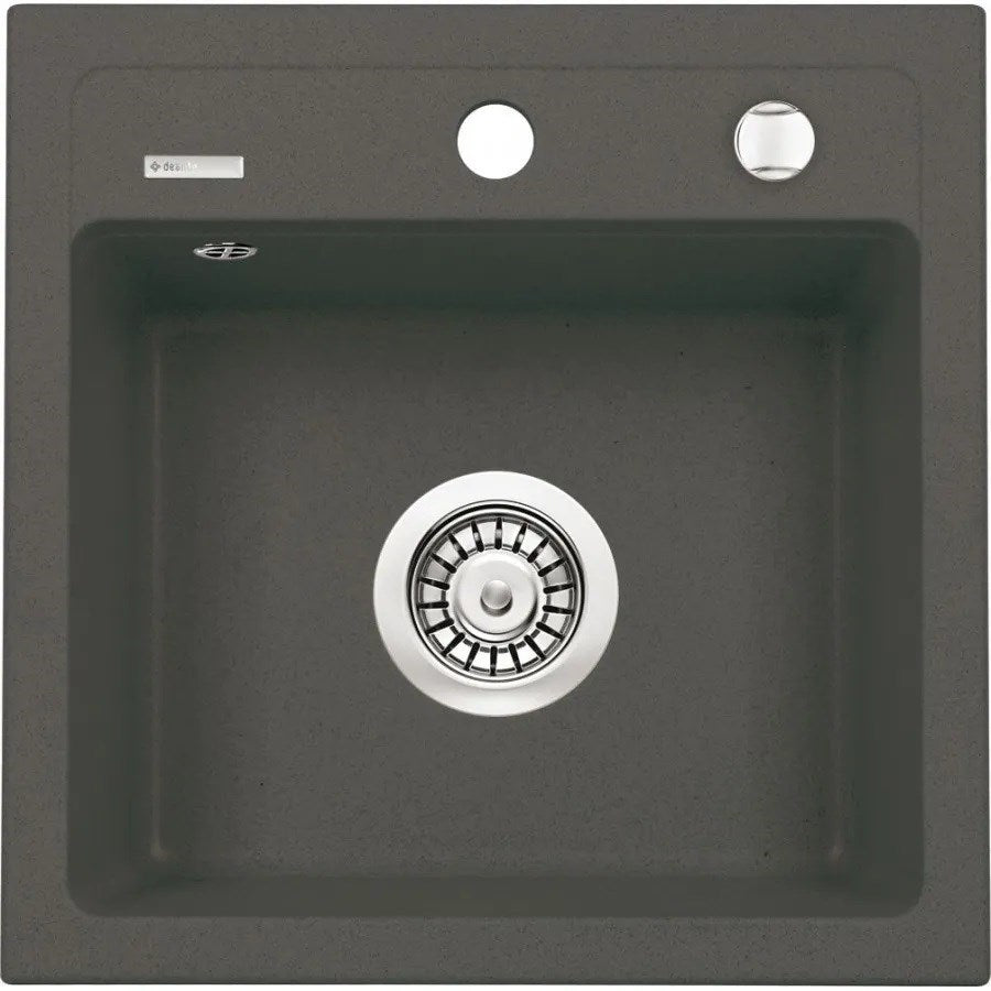 1-Bowl Granite Sink Anthracite 44x44cm