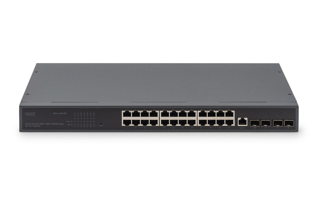 Digitus 24 Port 10/100/1000 + 4SFP+ UPLINK Switch - 19" - L2+ Features (DN-80223)